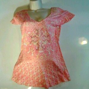 HIGH‎ Fifth Woman's Lace Orange Top S New